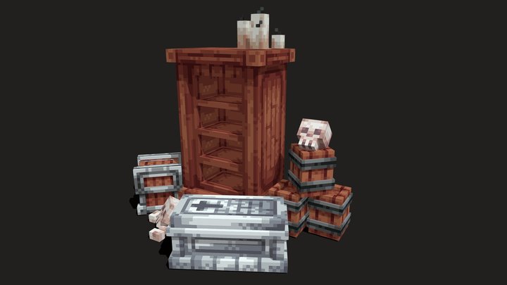 Dungeon Furniture 3D Model