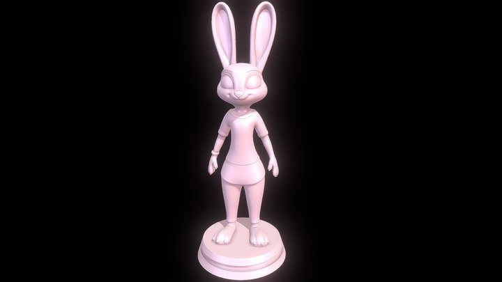 Judy Hopps Casual Outfit - Zootopia 3D print 3D Model