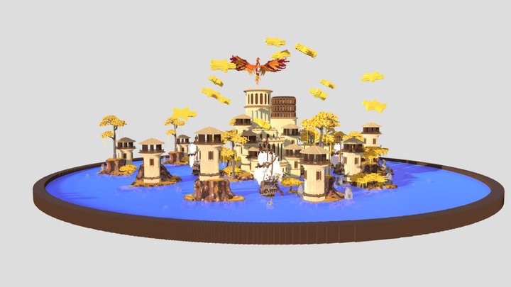 Yellow Fantasy Hub | 600x600 3D Model