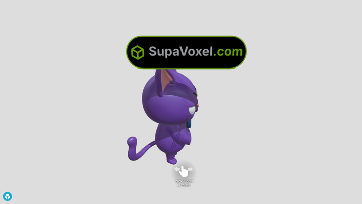 Grumpy Purple Cat - Hitem3D vs SupaVoxel