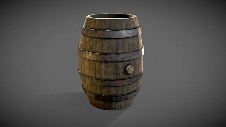 Old Barrel 3D Model