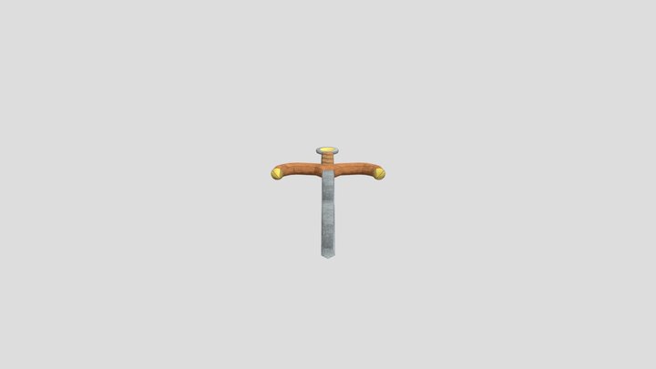 Textured-sword (900 Poly) 3D Model