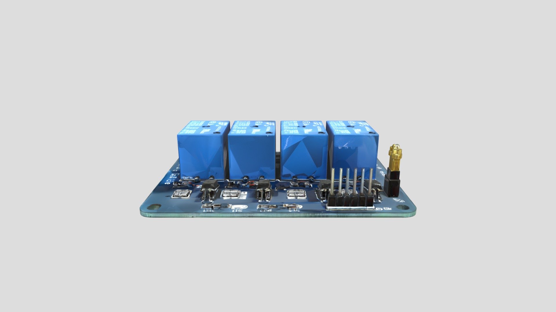4-channel relay module electronic component - 3D model by baciubejan ...