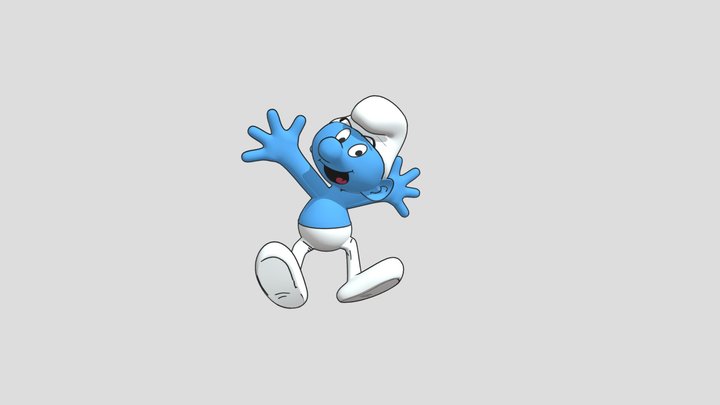 3D Smurf with a toonish style 3D Model