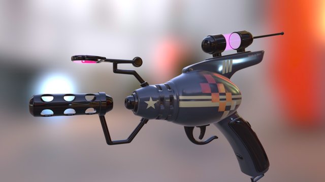 Ray Gun 01 3D Model