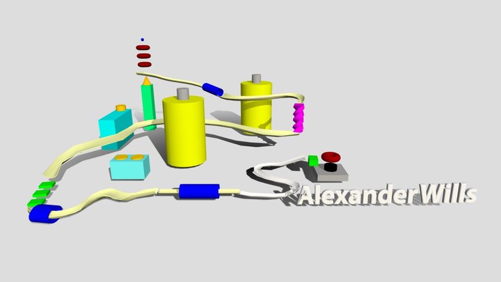 Circuit Marble Madness Course 3D Model