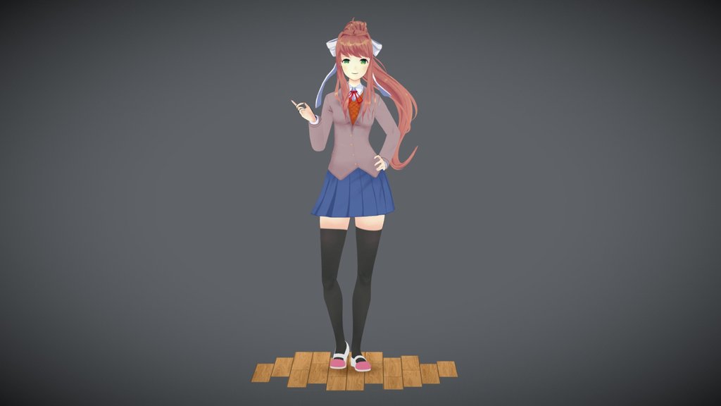 Ddlc A 3d Model Collection By Tdpneji Tdpneji Sketchfab