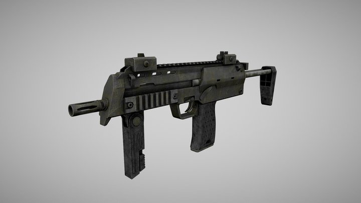 MP7A1 submachine gun 3D Model