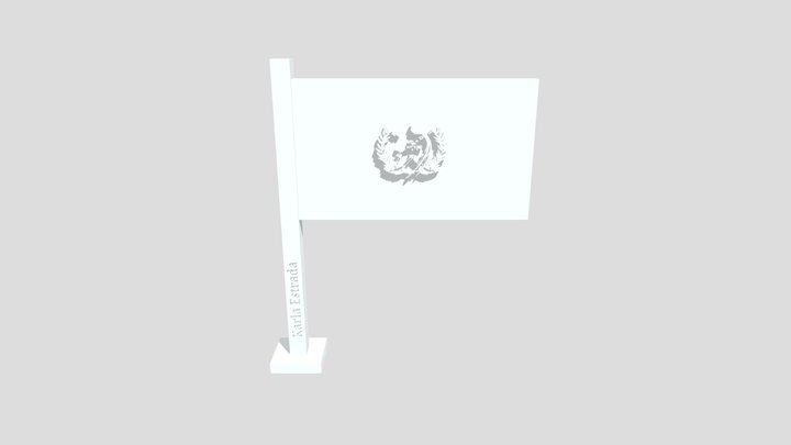 Bandera De Guatemala 3D Model