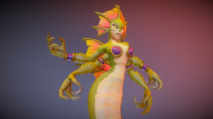 Stylized naga 3D Model
