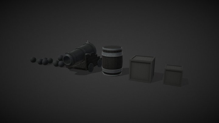 Props - Pirate Ship | Navio Pirata 3D Model