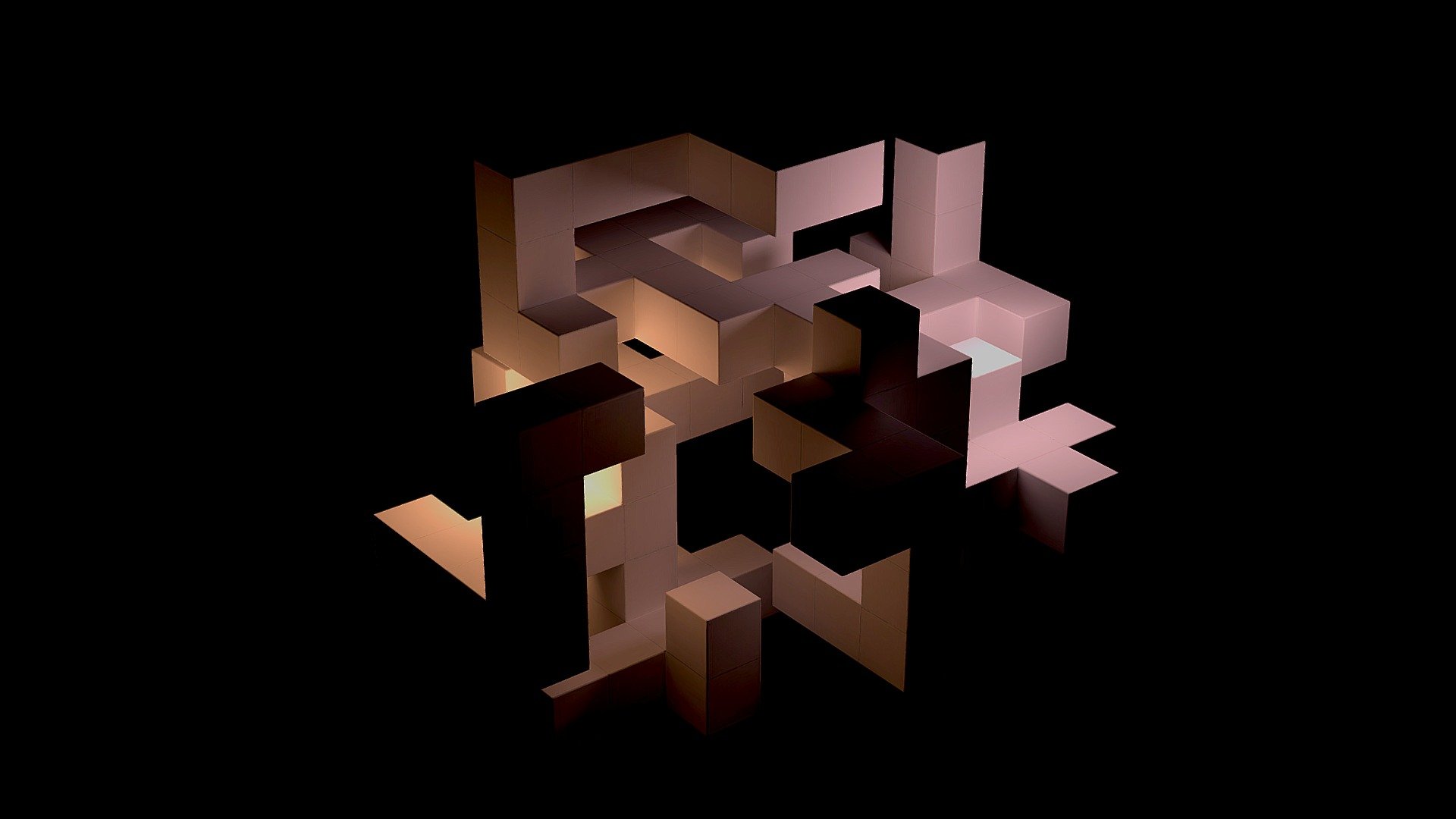 Some Procedural Abstract Mesh and Light Baking