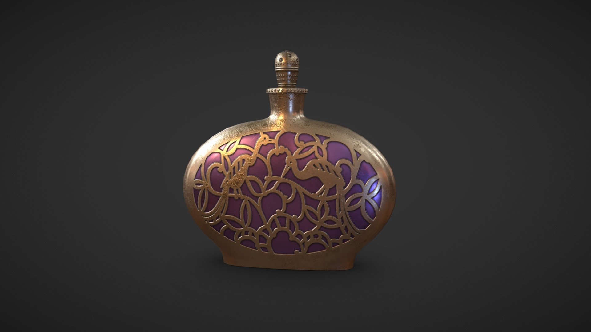 Perfume Flask Peafowl - Buy Royalty Free 3D model by Mikhail Kadilnikov ...