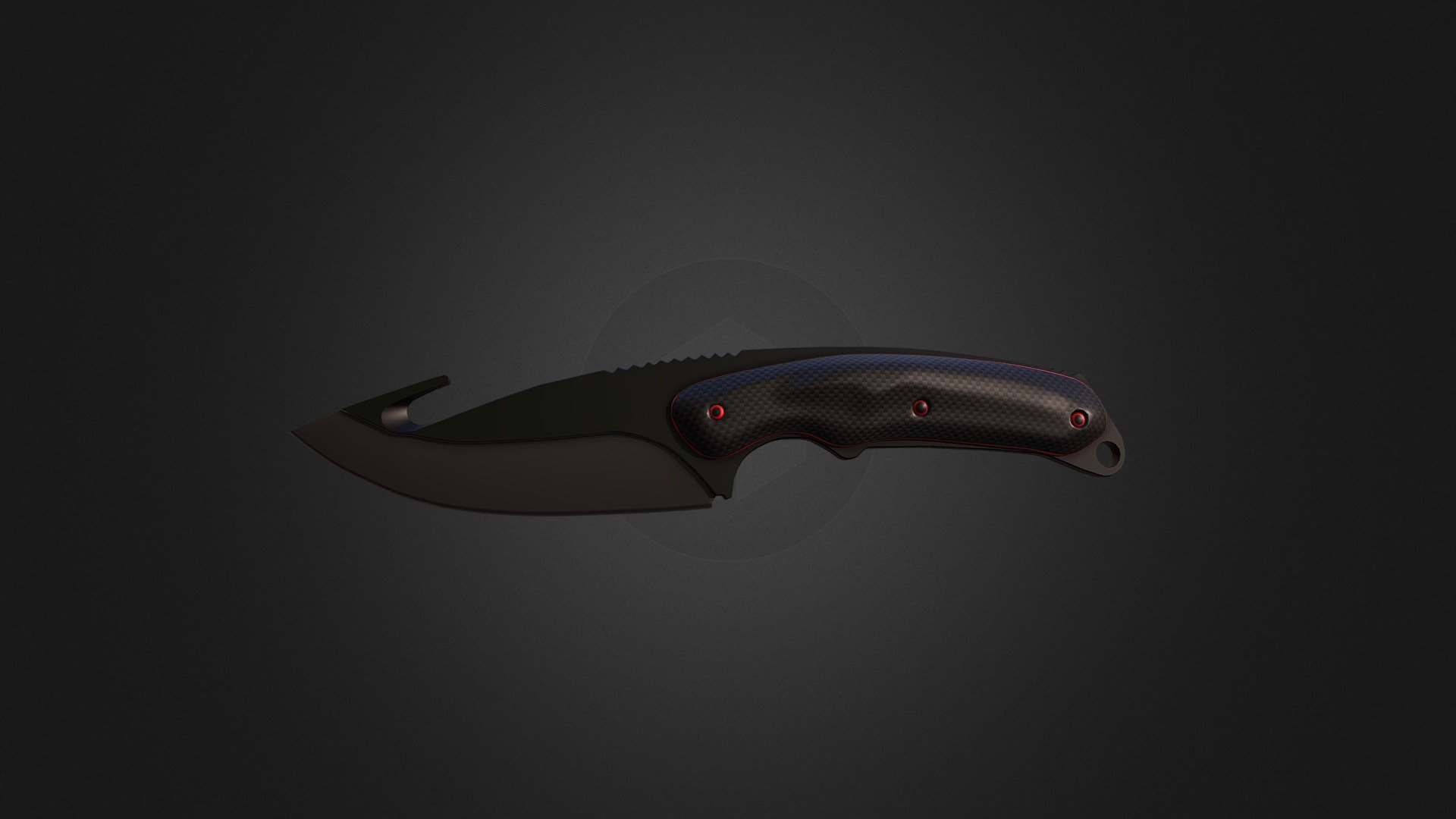 Gut Knife Red Carbon