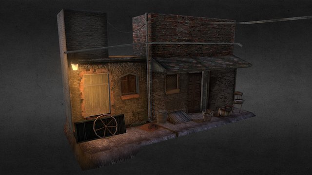 One Side Alley 2nd part 3D Model