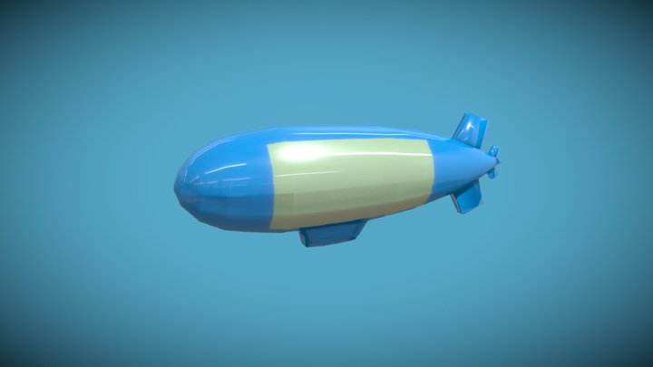 Cornflow Blimp Air Balloon V.1.9 3D Model
