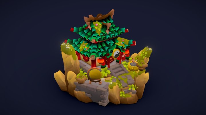 DAE Villages - Chinese Temple 3D Model