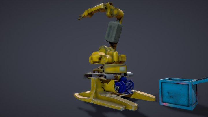 Animated Industrial Manipulator - Robotic Arm 3D Model