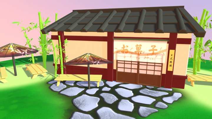 O-ka-shii - 日本料理店 3D Model