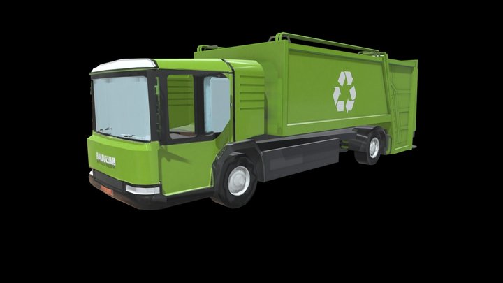 Garbage truck 3d model