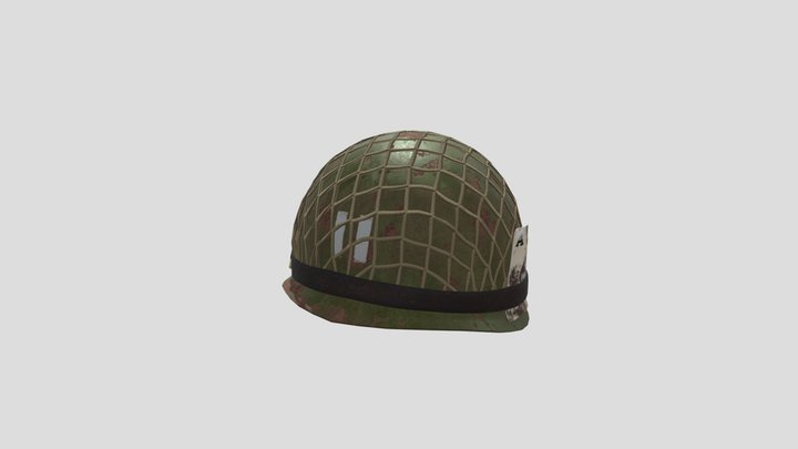 WWII M1 Helmet 3D Model