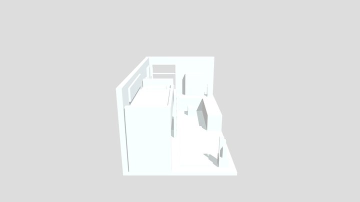 My Room Blockout Met Objecten 3D Model