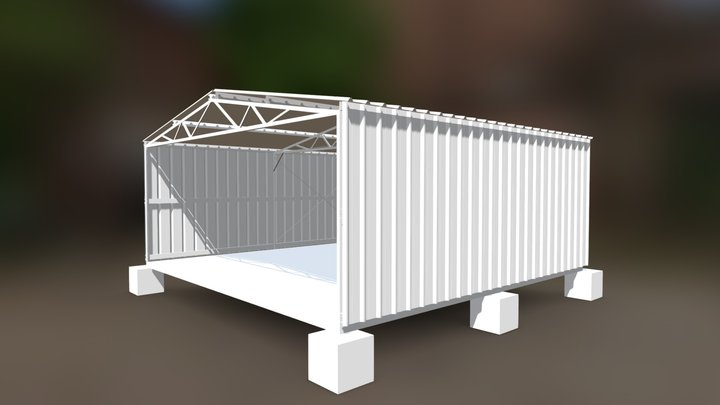 6x6 Shed 3D Model