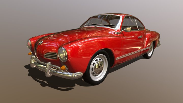 VW Karmann Ghia 3D Model