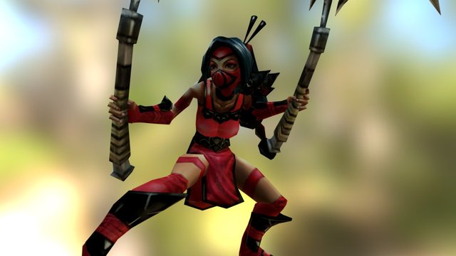 PC Computer - League Of Legends - Akali 3D Model