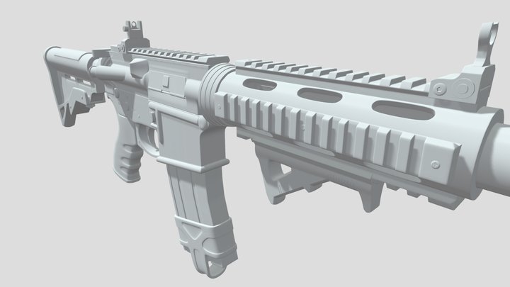 Highpoly Rifle 3D Model