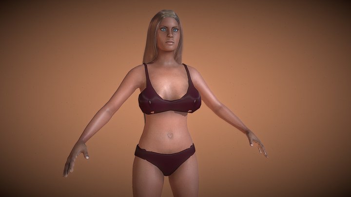 African Female Bra Style 3D Model