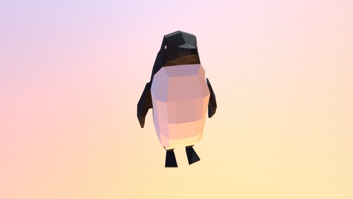 Lowpoly animated penguin - Idle 3D Model