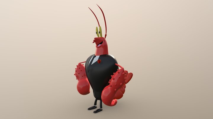 Larry the Lobster 3D Model