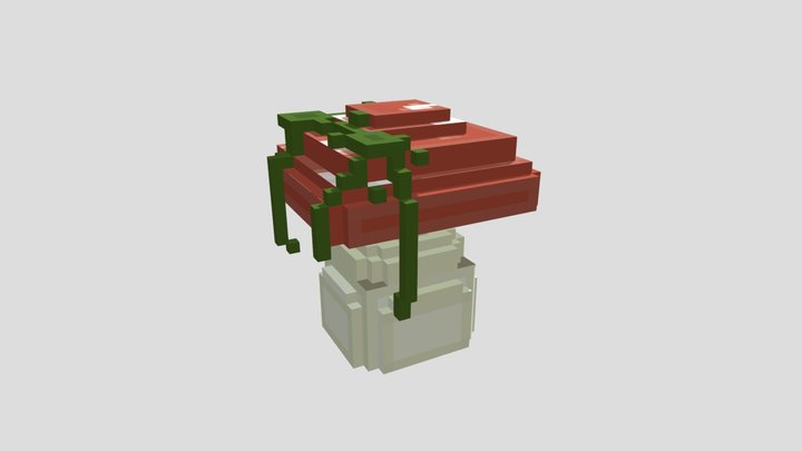 Blocky Mushroom 3D Model