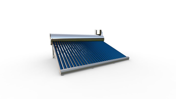 360Lts Low Pressure Solar Water Heater 3D Model