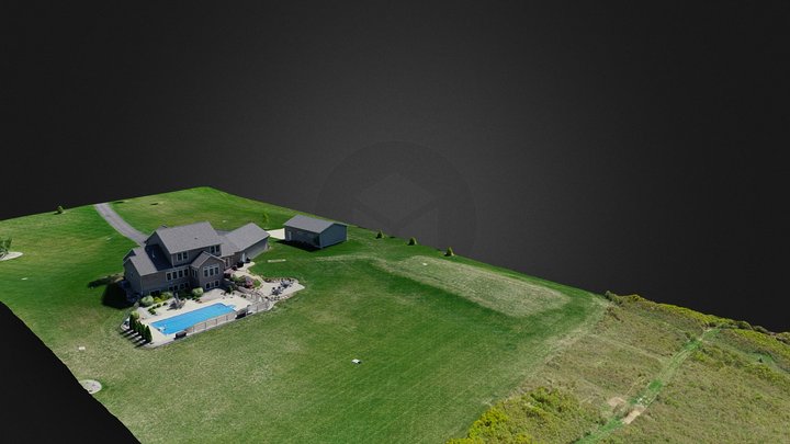 Pool party in Grand Ledge, Michigan USA 3D Model