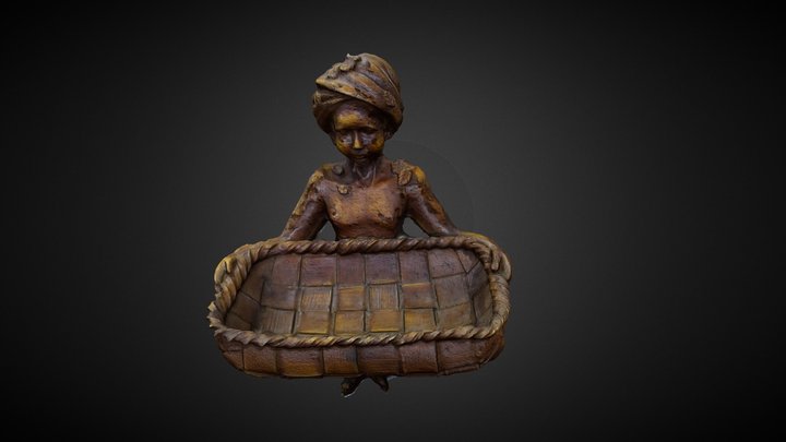 African gir Antique 3D Model