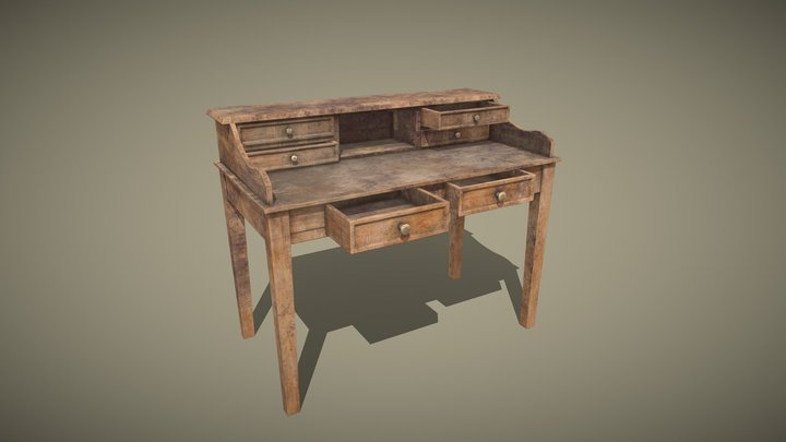 Antique Desk – Free 3D Model STL