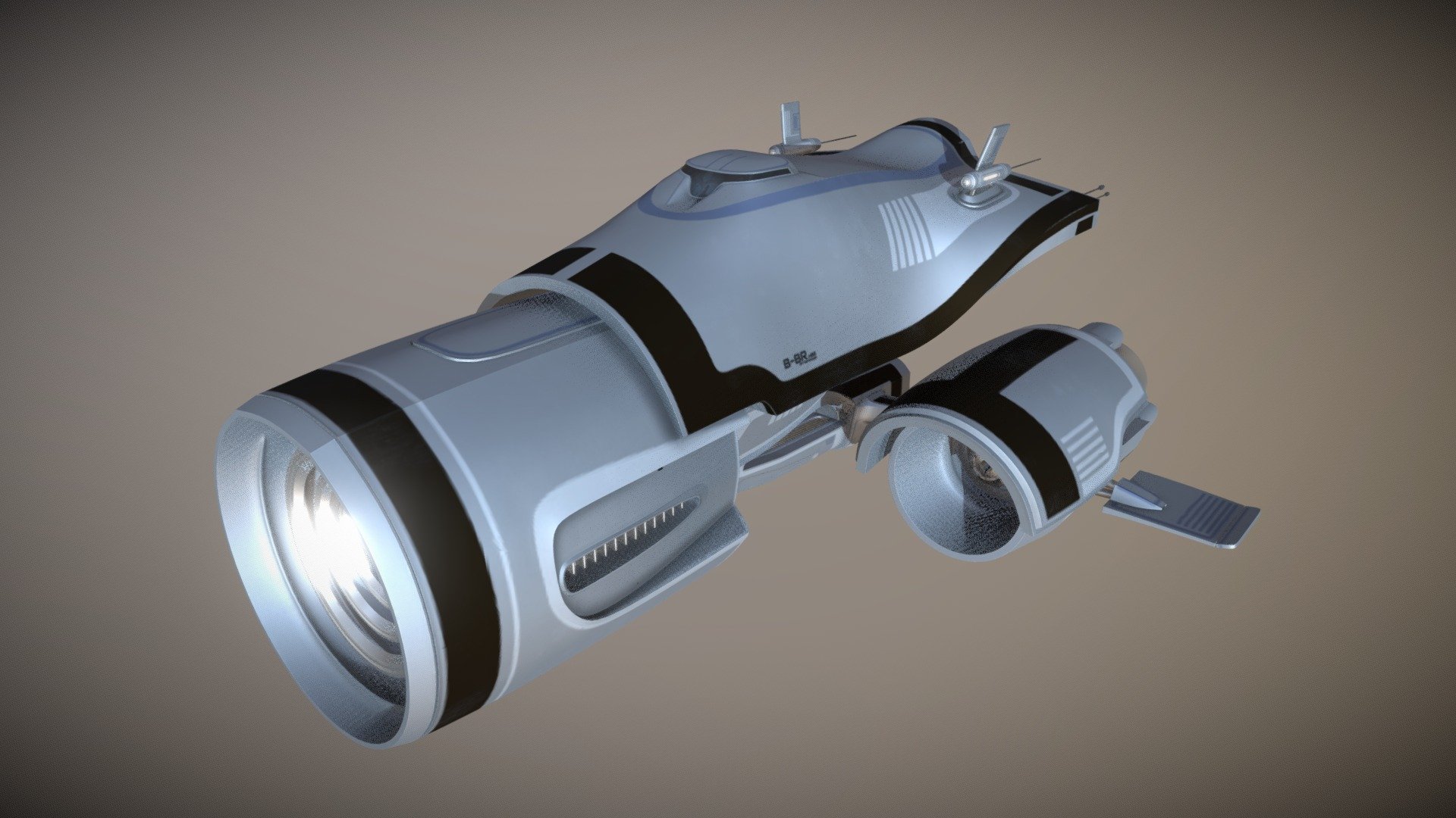 Spaceship B-Br.n02 - Download Free 3D Model By Rui Teixeira (@slykdrako ...