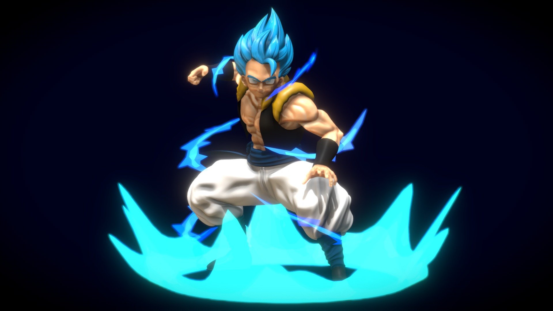 3D file Gogeta Blue Evolution 🦸・3D print model to download・Cults