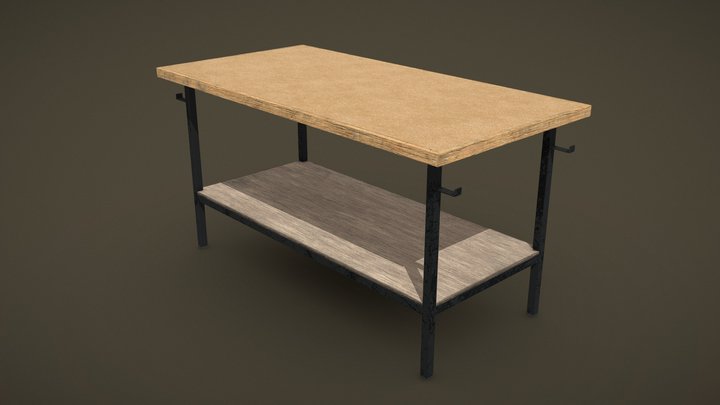 Cork Table Top 3D Model
