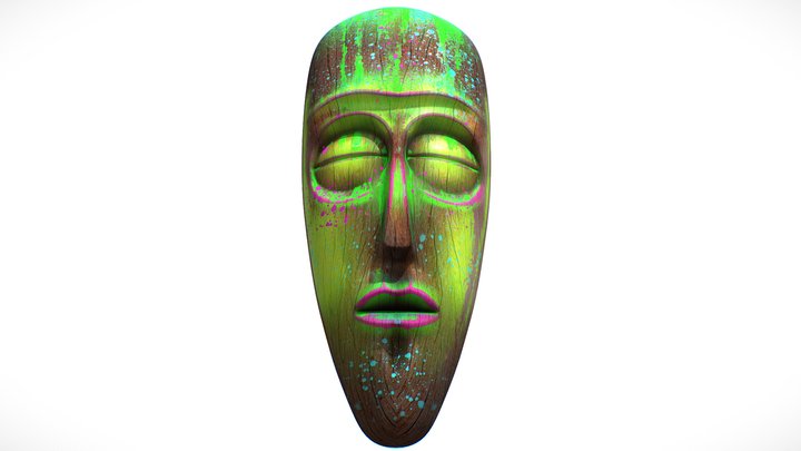 Cyberpunk Neon Mask - 3D Model