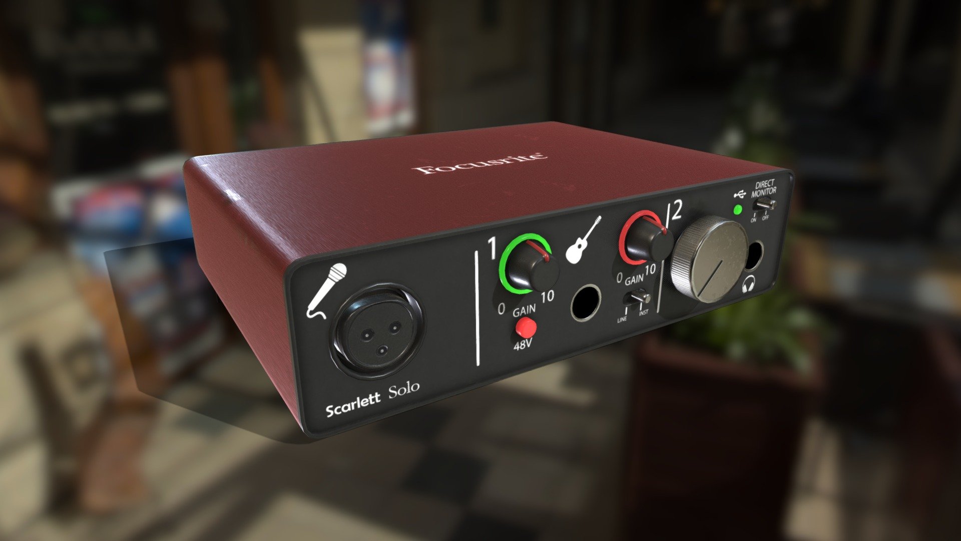 Carte son Focusrite Scarlett Solo 2e génération modèle 3D $29 - .3ds  .unknown .fbx .max .obj - Free3D