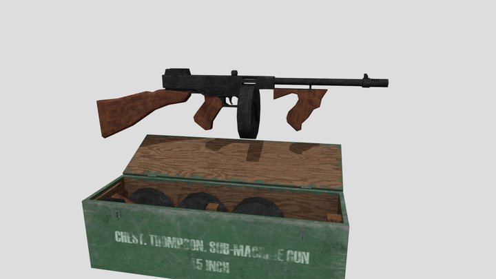 Thompson & Military Crate 3D Model