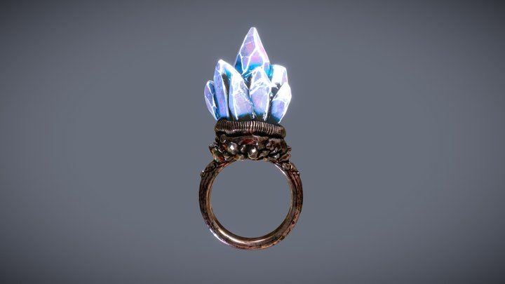 Crystal Ring 3D Model