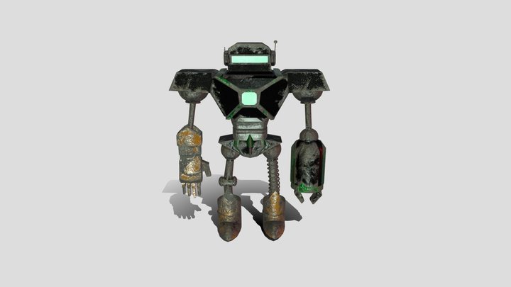Decaying Robot 3D Model