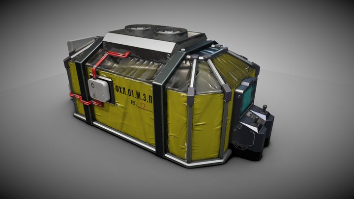 Sci-Fi Space Lab 3D Model