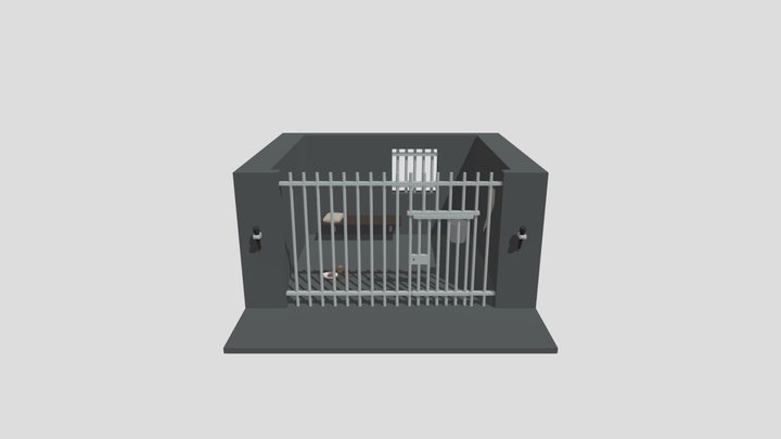 Lowpoly Prison 3D Model