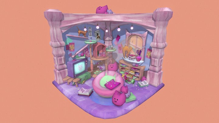 DAECrib - lady cave 3D Model
