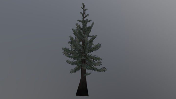 PS1/Low Poly Pine Tree 3D Model
